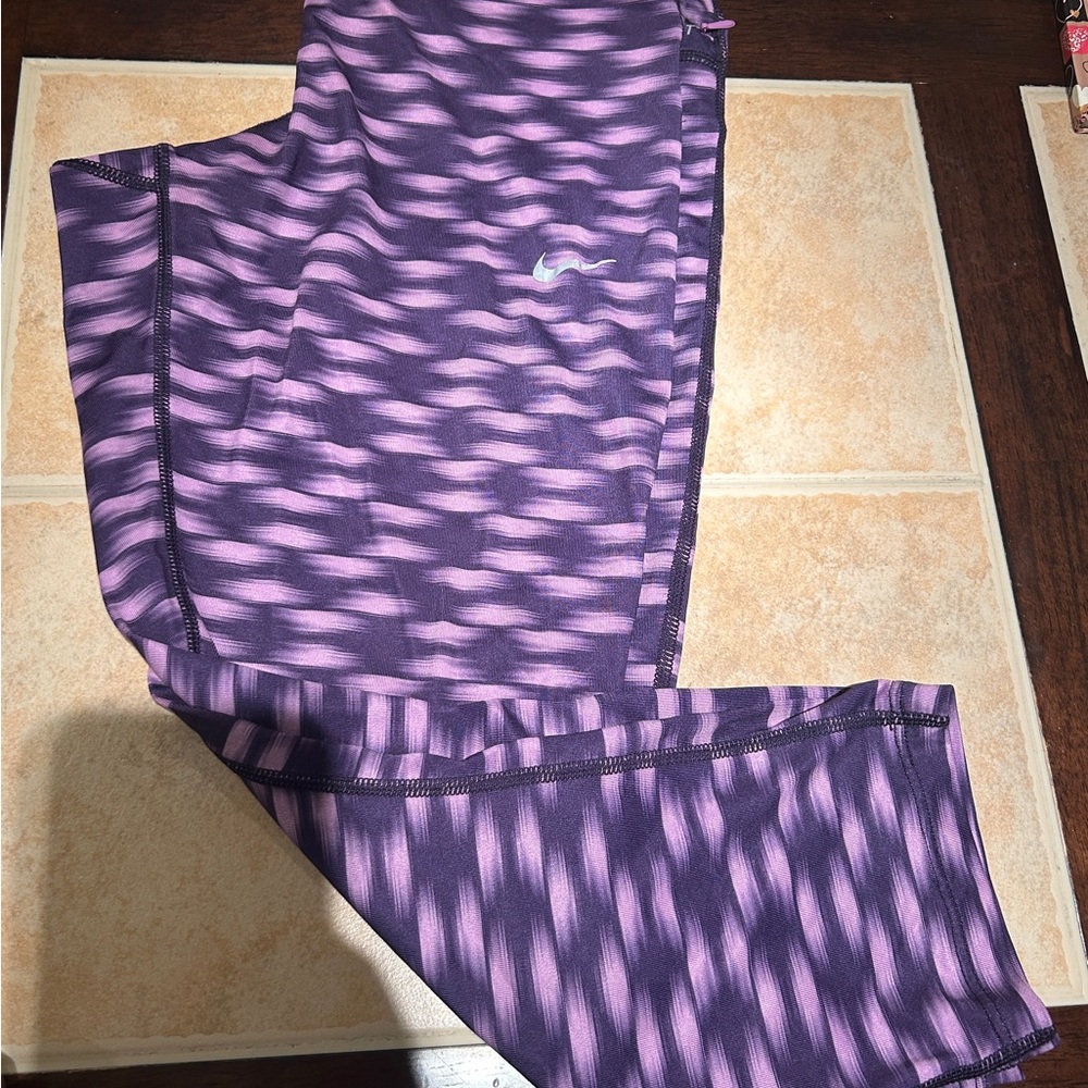 Purple and Black Womens Leggings